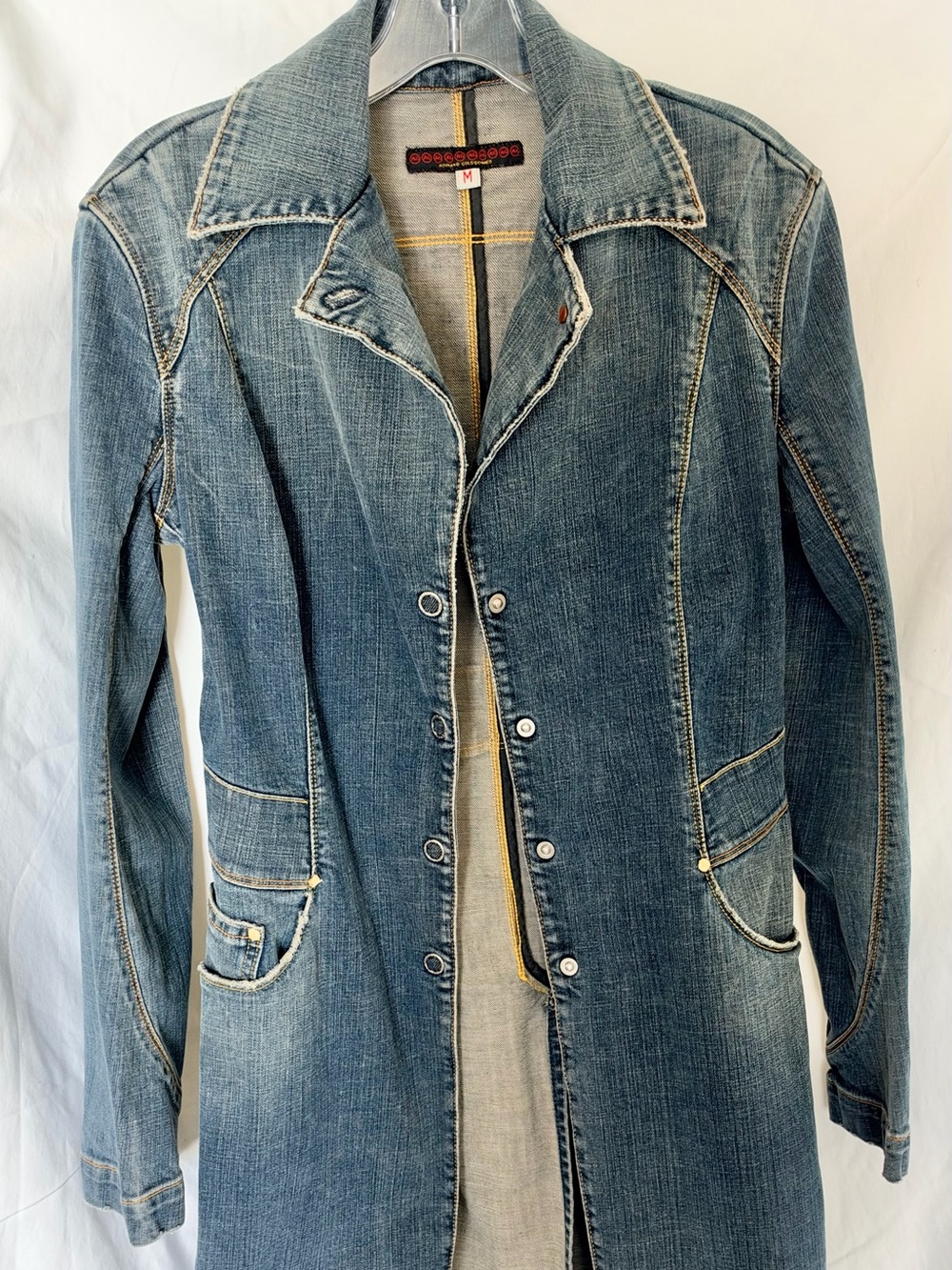 Vintage AG Adriano Goldschmeid J30 Stretch Denim Jean Jacket Blazer Coat